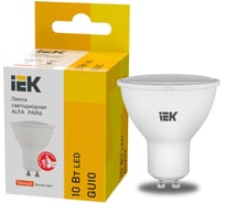Лампа IEK LED ALFA PAR16 софит 10Вт 230В 3000К GU10 (6шт/упак) LLA-PAR16-10-230-3-GU10-6