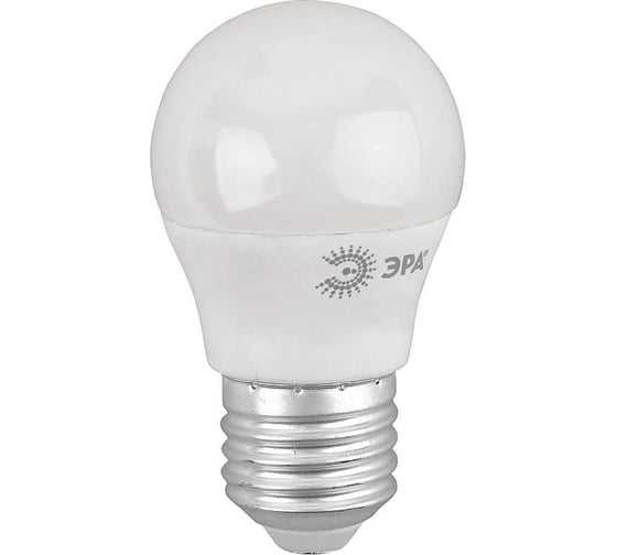 Светодиодная лампа ЭРА LED P457W827E27 QX (диод, шар, 6Вт, тепл, E27) Б0048344