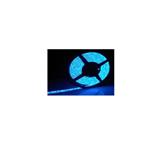 Светодиодная лента General Lighting Systems 5 м, 14,4Вт/м, 12В, SMD5050, 10мм, 300диодов, 12 Лм/чип, IP20,синий GLS-5050-60-14.4-12-IP20-B 502610 1
