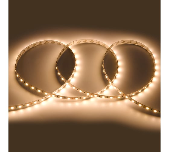 Лента светодиодная General Lighting Systems GLS-5050-60-14.4-12-IP20-PRO-3, 5 метров, 14,4Вт/м, 12В, SMD5050, 5 мм, 60 диодов/м, 12Лм/чип, IP20, 3000К - теплый белый, 503020