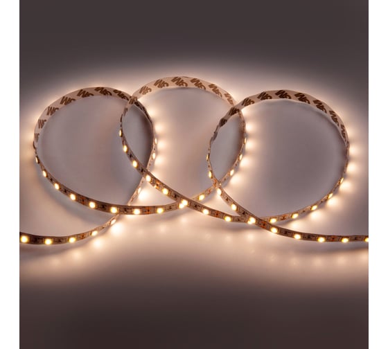 Лента светодиодная General Lighting Systems GLS-5050-60-14.4-12-IP20-PRO-3, 5 метров, 14,4Вт/м, 12В, SMD5050, 5 мм, 60 диодов/м, 12Лм/чип, IP20, 3000К - теплый белый, 503020