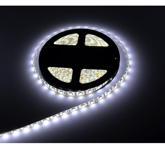 Лента светодиодная General Lighting Systems GLS-5050-60-14.4-12-IP65-6, 5 метров, 14,4Вт/м, 12В,SMD5050, 10мм, 60 диодов/м, 12Лм/чип, IP65, 6500К - холодный белый 5035