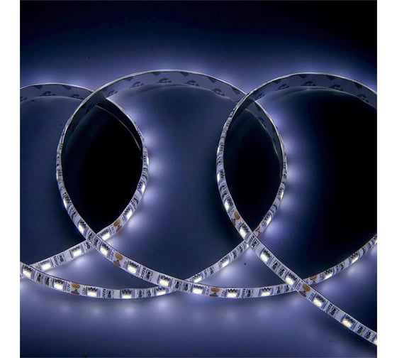 Светодиодная лента General Lighting Systems 5 м, 14,4Вт/м, 12В, SMD5050, 5мм, IP65, 6500К, холодный белый GLS-5050-60-14.4-12-IP65-PRO-6 503520