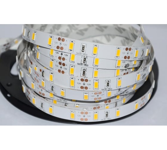Светодиодная лента General Lighting Systems 5 м, 18Вт/м, 12В, SMD5730, 10мм, 25Лм/чип, IP20, 3000К, теплый белый GLS-5730-60-18-12-IP20-3 503001