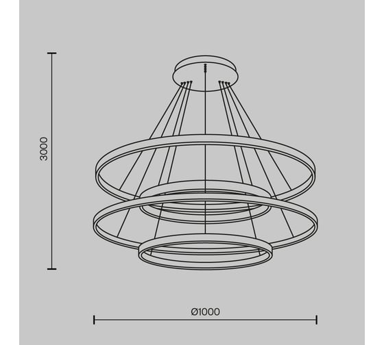 Подвесной светильник MAYTONI Rim Металл, Черный MOD058PL-L174BK