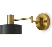 Настенный светильник (бра) Freya Izza Черный и Латунь Металл FR4008WL-01BBS