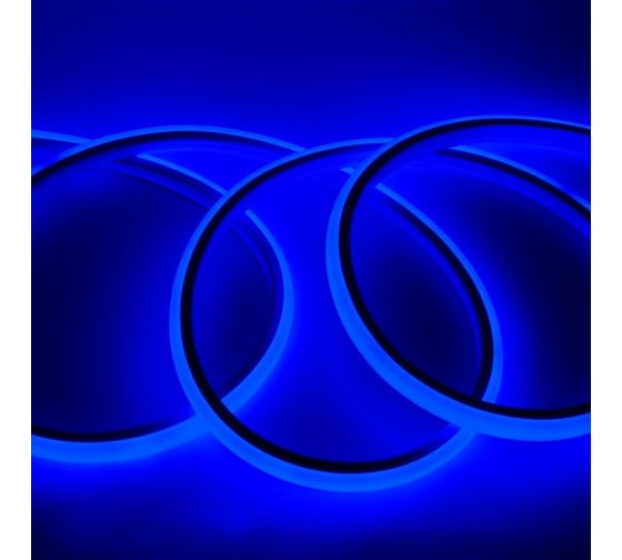 Светодиодная лента General Lighting Systems гибкий неон 50 м, 9,6Вт/м, 220В, SMD2835, 16мм, IP67, синий GLS-2835-120-9.6-220-BNL-IP67-B 504414