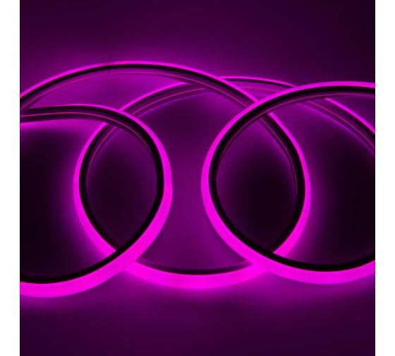 Светодиодная лента General Lighting Systems гибкий неон 50 м, 9,6Вт/м, 220В, SMD2835, 16мм, IP67, розовый GLS-2835-120-9.6-220-BNL-IP67-P 505314