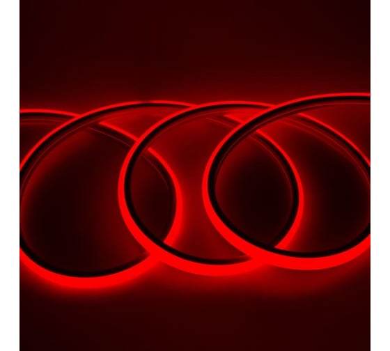 Светодиодная лента General Lighting Systems гибкий неон 50 м, 9,6Вт/м, 220В, SMD2835, 16мм, IP67, красный GLS-2835-120-9.6-220-BNL-IP67-R 504214