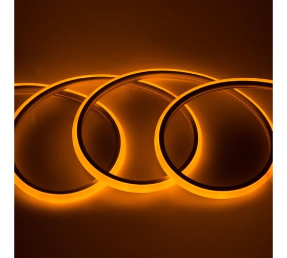 Светодиодная лента General Lighting Systems гибкий неон 50 м, 9,6Вт/м, 220В, SMD2835, 16мм, IP67, желтый GLS-2835-120-9.6-220-BNL-IP67-Y 504514
