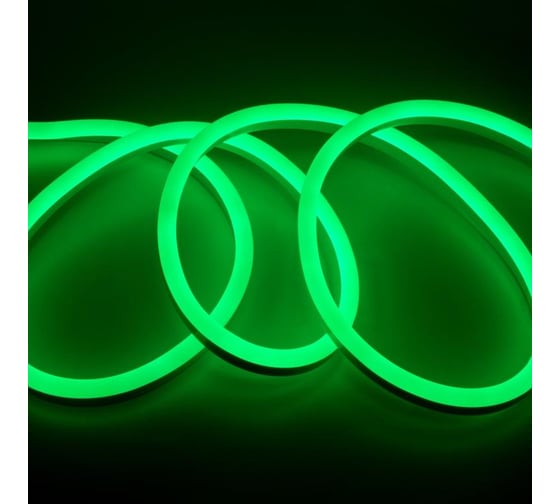 Светодиодная лента General Lighting Systems гибкий неон 50 м, 9,6Вт/м, 220В, SMD2835, 8мм, IP67, зеленый GLS-2835-120-9.6-220-NL-IP67-G 504313