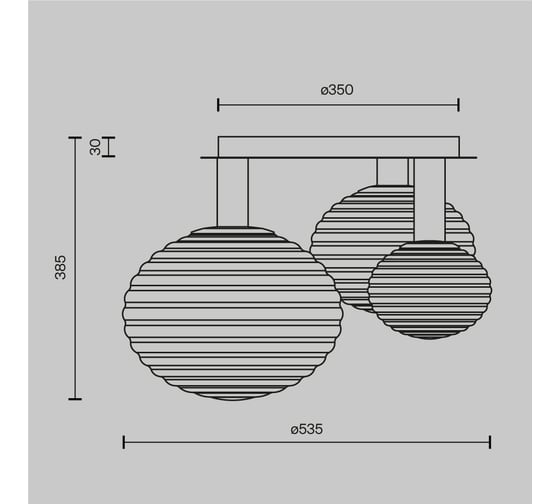 Потолочный светильник MAYTONI Reels Металл, Золото MOD268CL-03G