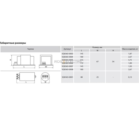 Пускорегулирующий аппарат ПРА для ДРЛ-125 Вт TDM встраиваемый SQ0365-0006