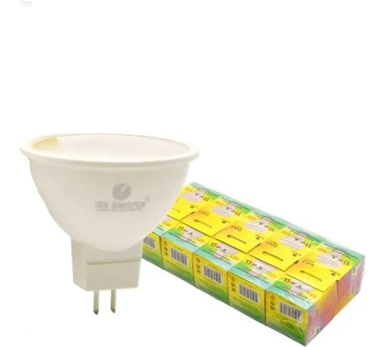 Лампочка светодиодная IRS Electrics mr16, gu5.3 11w 6500к холодный белый свет, 10 шт, ARD258870 1