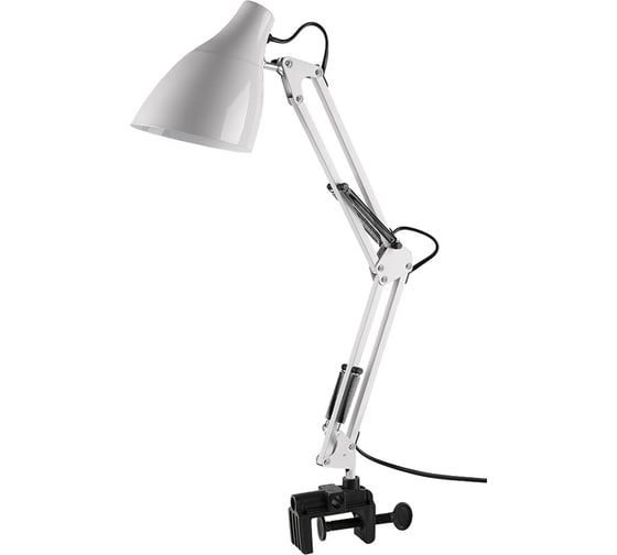 Настольный светильник General Lighting Systems LOFT Е27, основание + струбцина, 600х148мм, белый GTL-054 800154