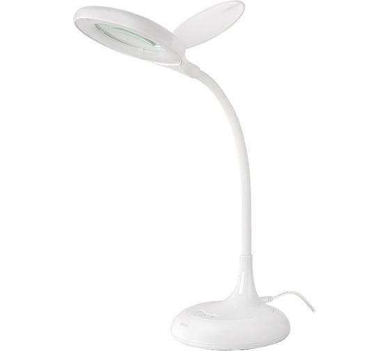 Светодиодный настольный светильник General Lighting Systems с линзой 10Вт, 530лм, 2400-6400К, белый свет, сенсорный, белый GLTL-022 800022