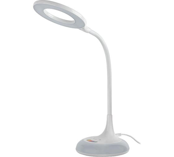 Светодиодный настольный светильник General Lighting Systems 8Вт, 530лм, 2800-6500К, белый свет, RGB-подсветка, сенсорный, белый GLTL-024-8 800024