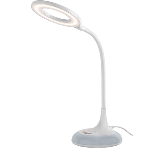 Светодиодный настольный светильник General Lighting Systems 8Вт, 530лм, 2800-6500К, белый свет, RGB-подсветка, сенсорный, белый GLTL-024-8 800024
