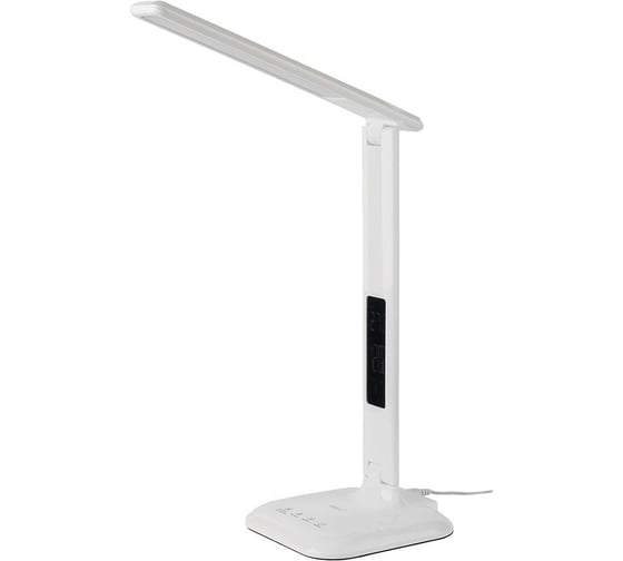 Светодиодный настольный светильник General Lighting Systems 8Вт, 610лм, 3000-6000К, белый свет, сенсорный, дисплей с часами, белый GLTL-034 800034
