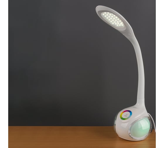 Светодиодный настольный светильник General Lighting Systems 8Вт, 490лм, 5000К, нейтральный белый свет, сенсорное включение, белый GLTL-035 800035