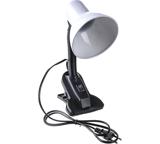 Настольный светильник General Lighting Systems на прищепке Е27, 300х120х90мм, белый GTL-021-60-220 800121