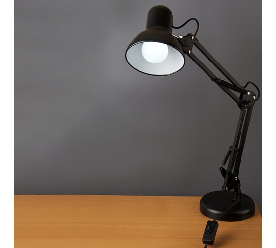 Настольный светильник General Lighting Systems Е27, основание + струбцина, 600х148мм, черный GTL-036 800136