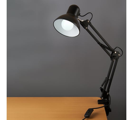 Настольный светильник General Lighting Systems Е27, основание + струбцина, 600х148мм, черный GTL-036 800136