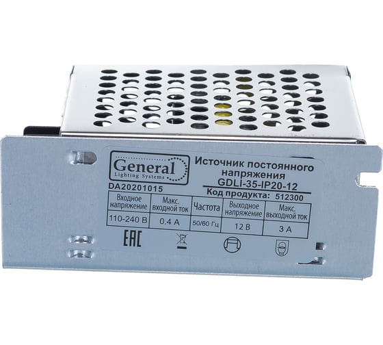 Драйвер для светодиодной ленты General Lighting Systems 35Вт 12В IP20 GDLI-35-IP20-12 512300