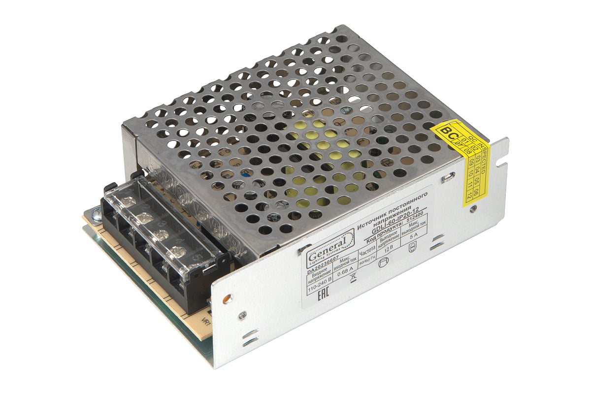 Драйвер для светодиодной ленты General Lighting Systems 60Вт 12В IP20 ...