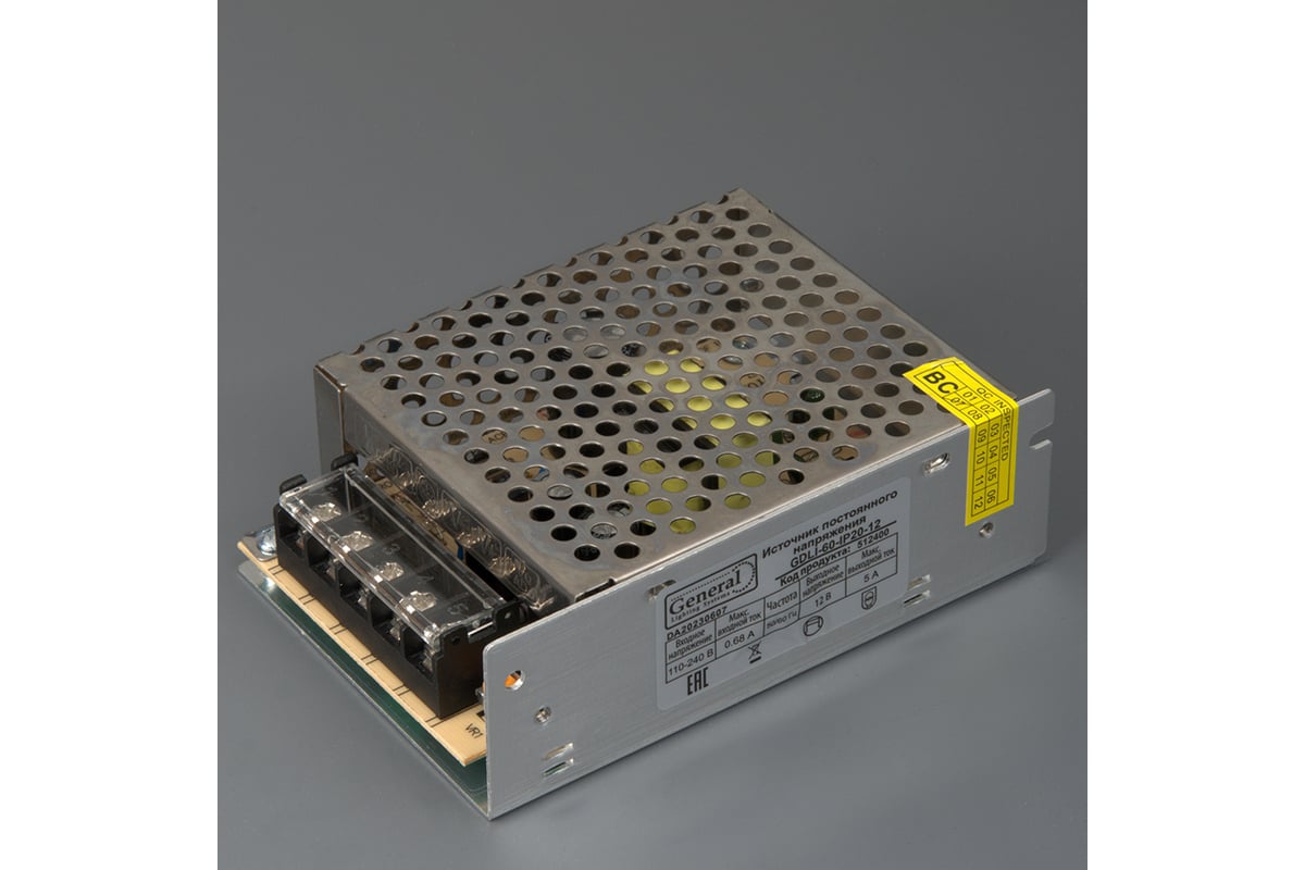 Драйвер для светодиодной ленты General Lighting Systems 60Вт 12В IP20 ...