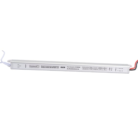 Светодиодный драйвер для лайтбокса General Lighting Systems 36Вт 12В IP20 GDLI-SS-36-IP20-12 510008