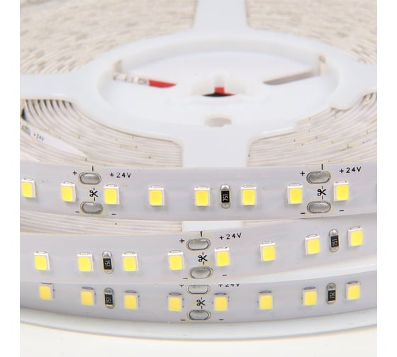 Лента светодиодная General Lighting Systems GLS-2835-120-9.6-24-IP20-ST-PRM-6, 20 метров, 9,6Вт/м, 24В, SMD2835, 10мм, 120 диодов/м, 16 Лм/м, IP20, 6500К - холодный белый 502152