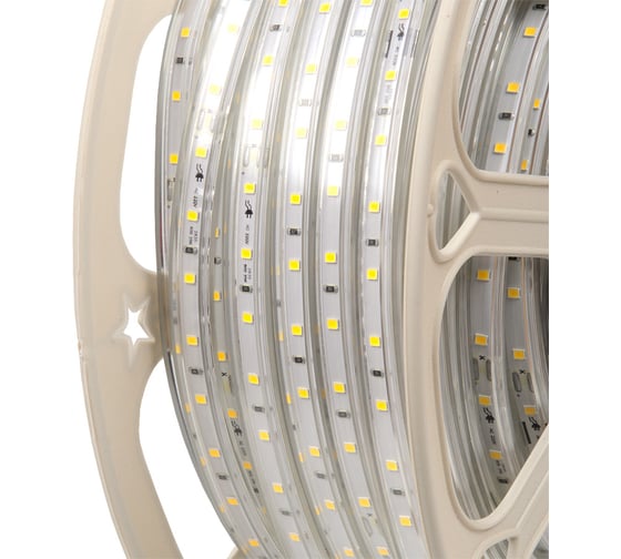 Светодиодная лента General Lighting Systems 50 м, 4,4Вт/м, 220В, SMD2835, 6мм, IP67, 3000К, теплый белый GLS-2835-60-4.4-220-IP67-NW-3 504019