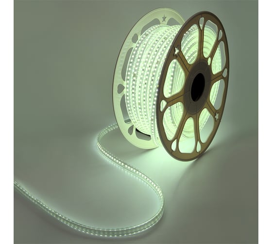 Светодиодная лента General Lighting Systems 50 м, 9Вт/м, 220В, SMD2835, 5мм, IP67, 6500К, холодный белый GLS-2835-120-9-220-IP67-NW-6 504220