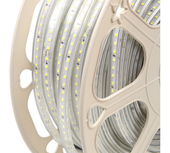 Светодиодная лента General Lighting Systems 50 м, 9Вт/м, 220В, SMD2835, 5мм, IP67, 6500К, холодный белый GLS-2835-120-9-220-IP67-NW-6 504220