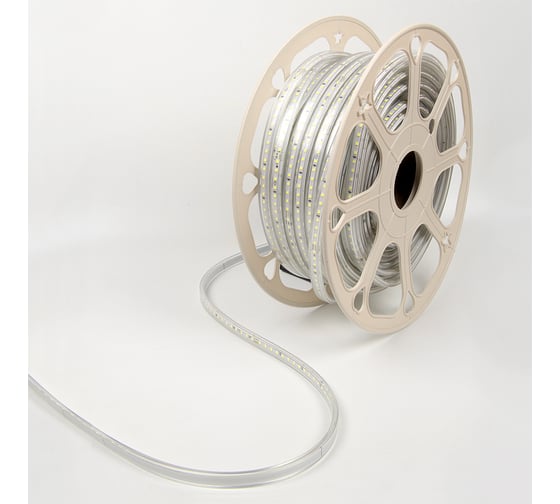 Светодиодная лента General Lighting Systems 50 м, 9Вт/м, 220В, SMD2835, 5мм, IP67, 6500К, холодный белый GLS-2835-120-9-220-IP67-NW-6 504220