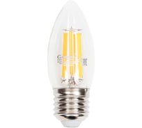 Светодиодная лампа General Lighting Systems Филамент прозрачный E27 20Вт 230В 1300Лм 2700К Теплый белый свет Свеча GLDEN-CS-20-230-E27-2700 661509