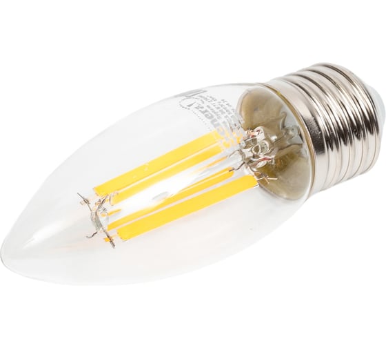 Светодиодная лампа General Lighting Systems Филамент прозрачный E27 20Вт 230В 1300Лм 2700К Теплый белый свет Свеча GLDEN-CS-20-230-E27-2700 661509