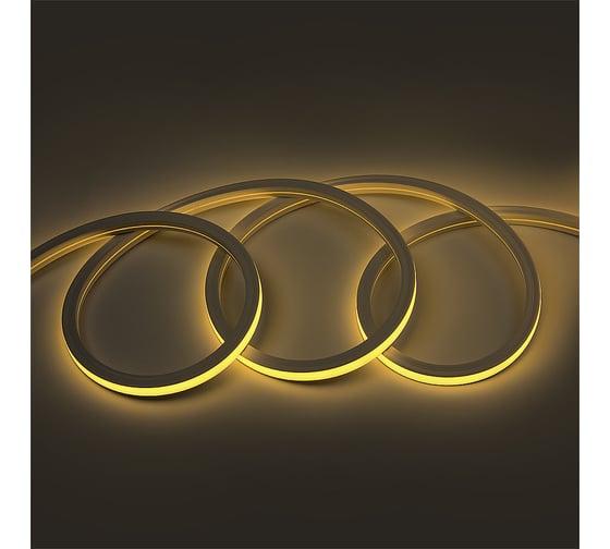 Светодиодная лента General Lighting Systems гибкий неон квадрат 50м,9,6Вт/м,220В,IP67, 3000К,теплый белый GLS-2835-120-9.6-220-IP67-BSNL-3 504018