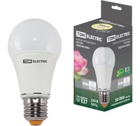 Лампа TDM светодиодная, А60, 10 Вт, 220 В, 3000 К, E27 SQ 0340-0082