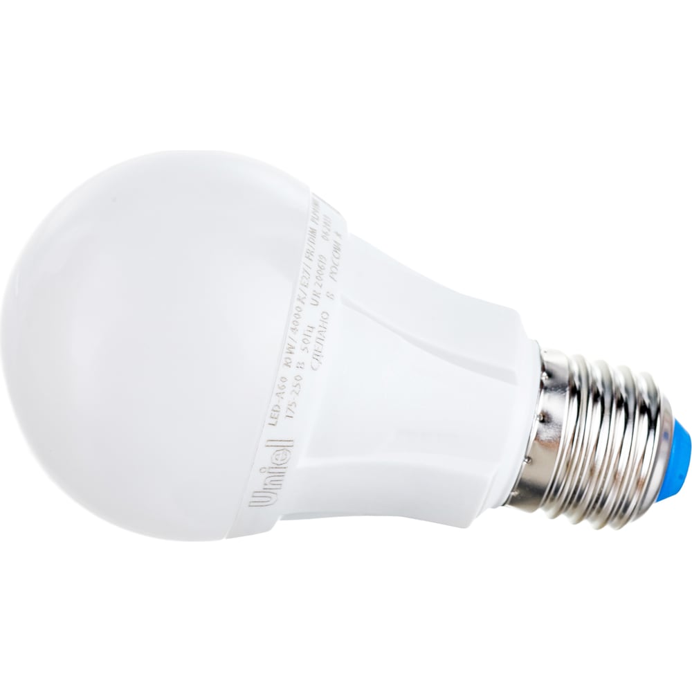 ЛампаUnielLED-A60,10W/4000K/E27/FR/DIM,PLP01WH,светодиодная,диммируемаяUL-00004286