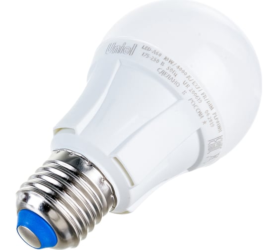 Лампа Uniel LED-A60, 10W/4000K/E27/FR/DIM, PLP01WH, светодиодная, диммируемая UL-00004286