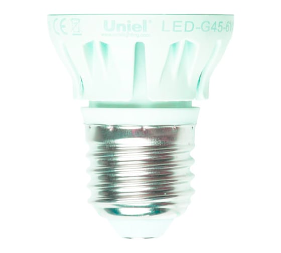 Cветодиодная лампа, форма шар, матовая колба Uniel LED-G45-6W/NW/E27/FR ALM01WH 8139