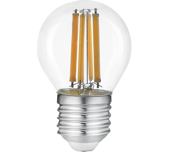Светодиодная лампа General Lighting Systems Филамент прозрачный E27 20Вт 230В 1300Лм 2700К Теплый белый свет Шар GLDEN-G45S-20-230-E27-2700 661518