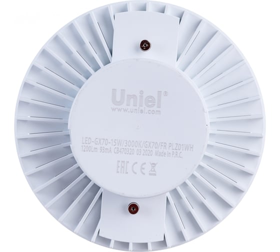 Лампа Uniel LED-GX70-15W/3000K/GX70/FR, PLZ01WH, светодиодная, матовая UL-00006782