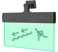 Световое табло ЭЛТЕХ-СЕРВИС М-12-УЛЬТРА ЧЕРНЫЙ корпус Человек по лестнице влево вниз (универсальное крепление) ЭТ000000657