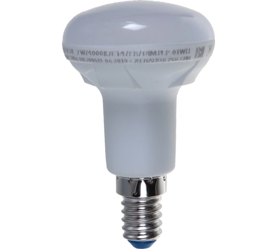 Лампа Uniel LED-R50, 7W/4000K/E14/FR/DIM, PLP01WH, светодиодная, диммируемая UL-00004709