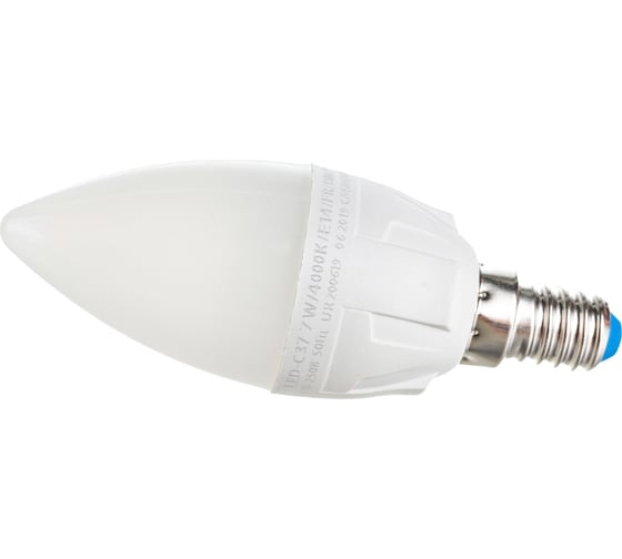 Лампа Uniel LED-C37, 7W/4000K/E14/FR/DIM, PLP01WH, светодиодная, диммируемая UL-00004294