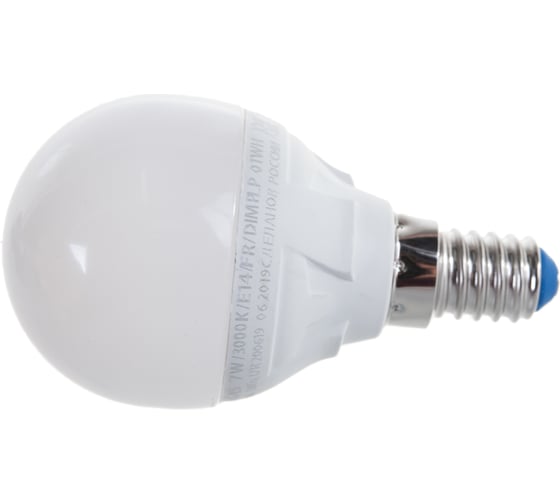 Лампа Uniel LED-G45, 7W/3000K/E14/FR/DIM, PLP01WH, светодиодная, диммируемая UL-00004302