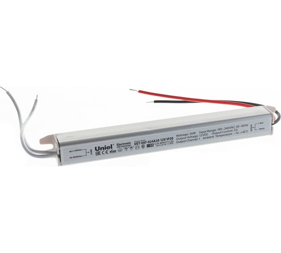 Ультратонкий блок питания Uniel UET-VAT-024A20, 12V, IP20, 24Вт UL-00004843